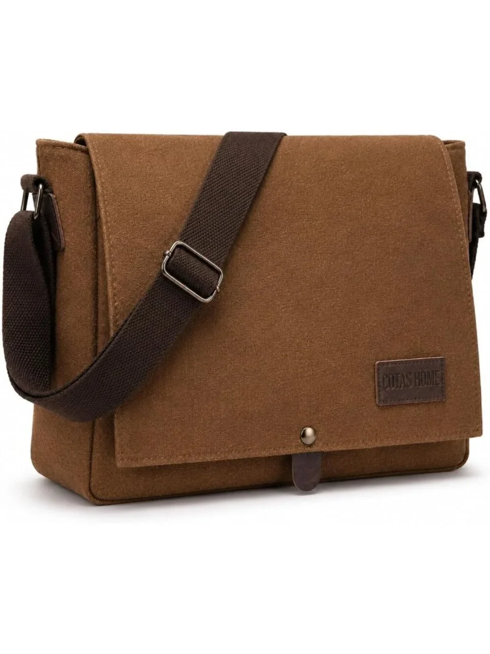 Stylish Men's Canvas Messenger Bag, Compact Satchel for 14